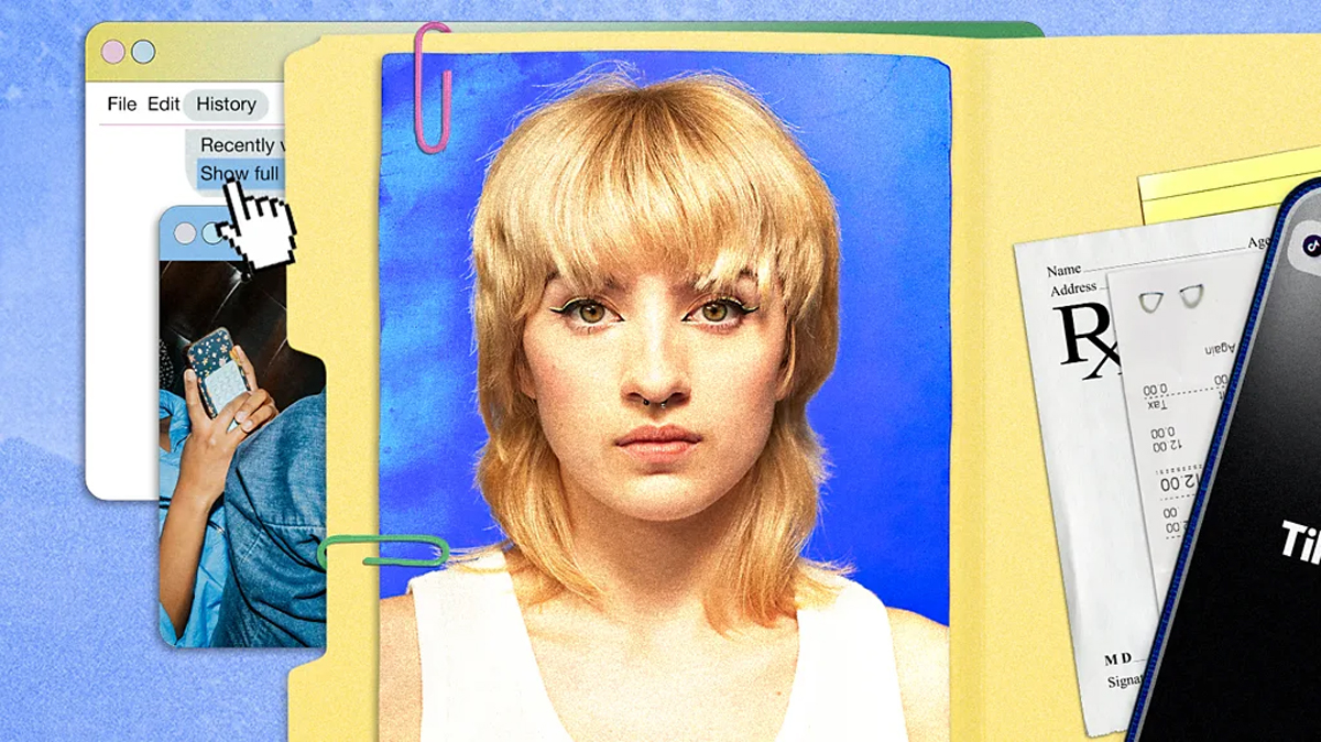 Ilustrasi keamanan siber dan perlindungan data pribadi dari pelacakan aplikasi media sosial di perangkat smartphone.