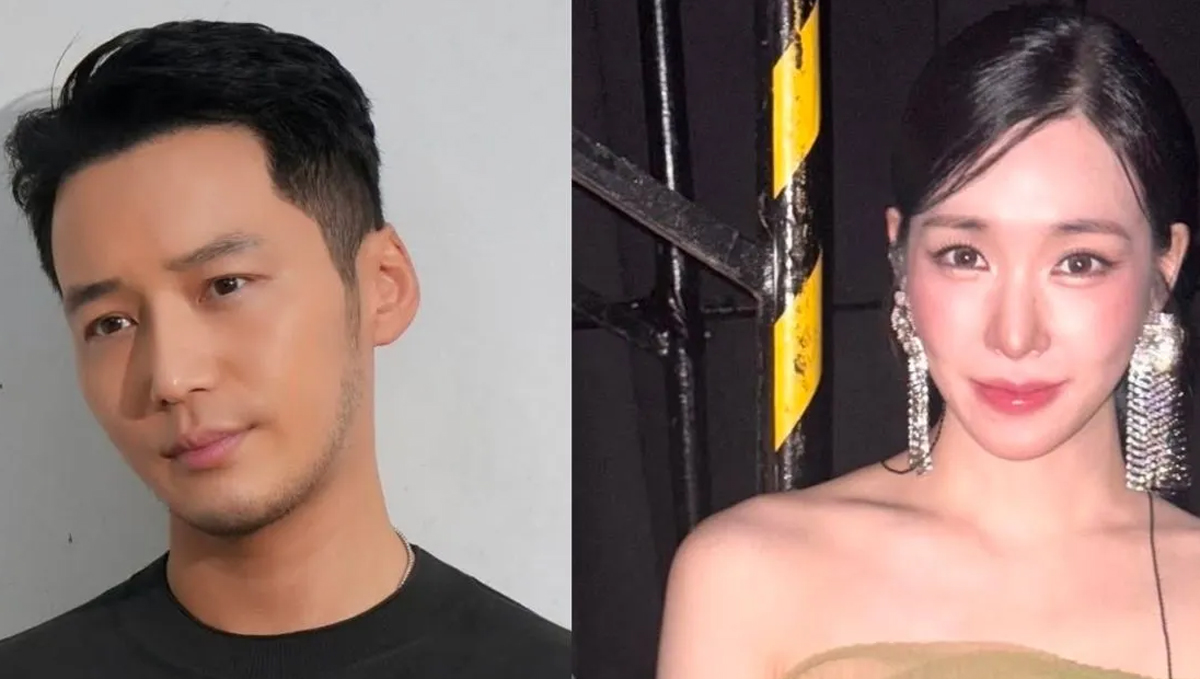 Potret aktor Byun Yo Han dan Tiffany Young yang resmi mendaftarkan pernikahan mereka.