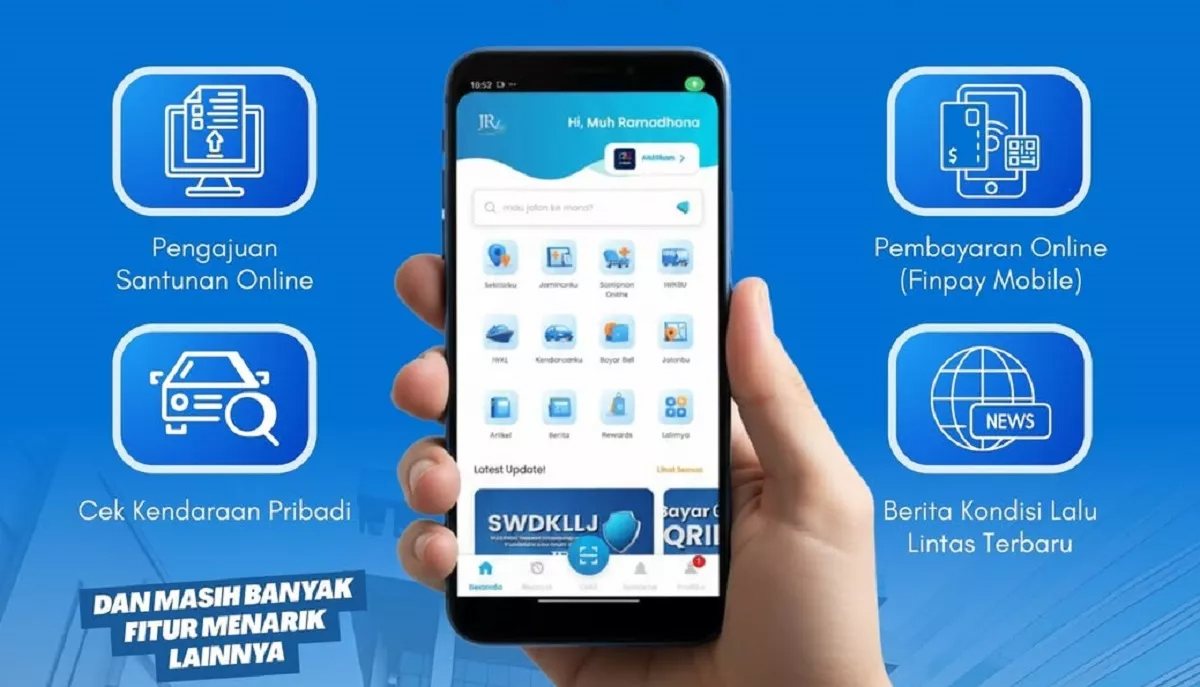  Langkah-langkah pendaftaran mudik gratis melalui aplikasi di smartphone.