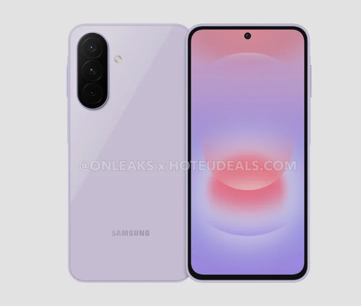 Bocoran tampilan desain belakang Samsung Galaxy A27 dengan konfigurasi tiga kamera yang minimalis dan elegan.